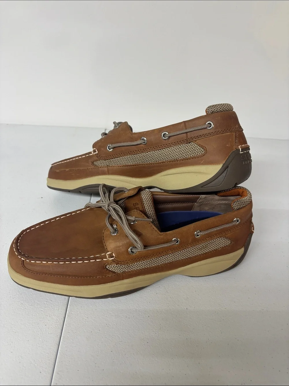 Sperry Men's Tan Brown Leather Boat Shoes